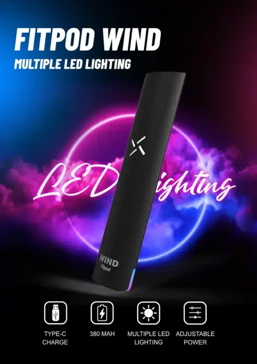 Fitpod Wind 氣流桿 一代發光主機 四檔調節 通配一代煙彈：圖片 3