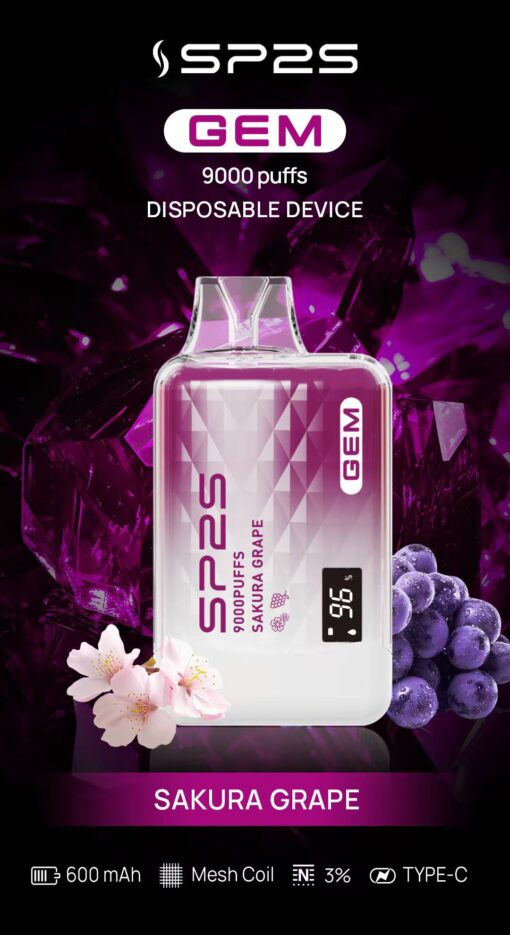 SP2S GEM 9000 PUFFS 拋棄式電子煙 一次性霧化桿：圖片 10