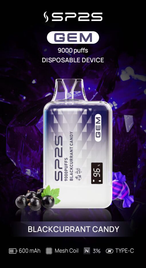 SP2S GEM 9000 PUFFS 拋棄式電子煙 一次性霧化桿：圖片 7