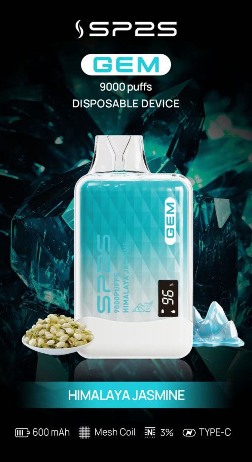 SP2S GEM 9000 PUFFS 拋棄式電子煙 一次性霧化桿：圖片 3